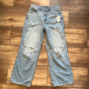 Hollister Light Blue Ultra High-Rise Vintage Baggy Pants